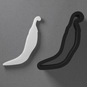 Chili Pepper Vegetable Shape Polymer Clay Cutter Earring Jewelry Tool for Mini Studs Dangle Pendants and Cookie Dough Shaping with Sharp Tapered Edge for Spicy Food Theme DIY Craft
