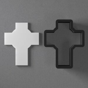 Large Cross Shape Polymer Clay Cutter with Sharp Tapered Edge for Clean Cutting, Jewelry and Earring Tool for Mini Studs and Pendant Sets, Cookie Cutter for Religious and Spiritual