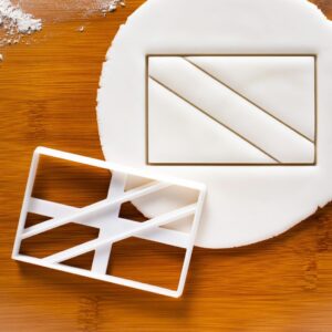 Scuba Flag Cookie Cookie Cutter Diver Biscuit Fondant Craft Clay Cheese Dough Sugarpaste Sugarcraft Baking Tool Sports Equipment for Diving Enthusiasts and Water Sport Fans India (ONLY Flag)