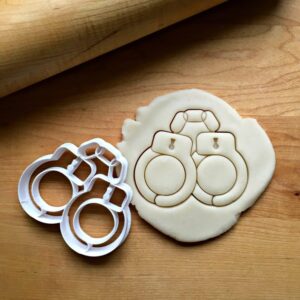 Hand Cuffs Cookie Cutter, Suitable Size, Perfect for Bachelorette Parties, Bachelor Parties, Police-Themed Events, or Novelty Baking, Choose Standard or Dishwasher Safe, Made in the ind