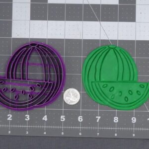 Black Cookie Watermelon 266 J882 Cookie Cutter for Summer Themed Baking, Fondant Cake Decorations, Fruit Party Treats, Picnic Desserts, Kids Crafts and Creative Culinary Projects