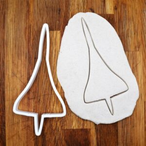 Black Concorde Cookie Cutter British Airways Aircraft Plane Shape Aviation Fondant Baking Tool for Christmas Cookies Pilot Gift Cake Decorating Clay Jewelry Cutter
