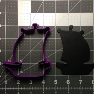 Pirate Ship Cookie Cutter Black Cookie India Baking Tool for Making Nautical, Pirate, and Adventure-Themed Cookies, Fondant, Chocolate, Cake Decorations, DIY Crafts, Party Treats,