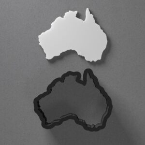 Australia Map Outline Cookie Polymer Clay Cutter with Sharp Tapered Edge for Jewelry Making, Mini Stud Earrings, Pendant Sets, Earring Crafting Tool, Cookie Cutter for Clay and Dough