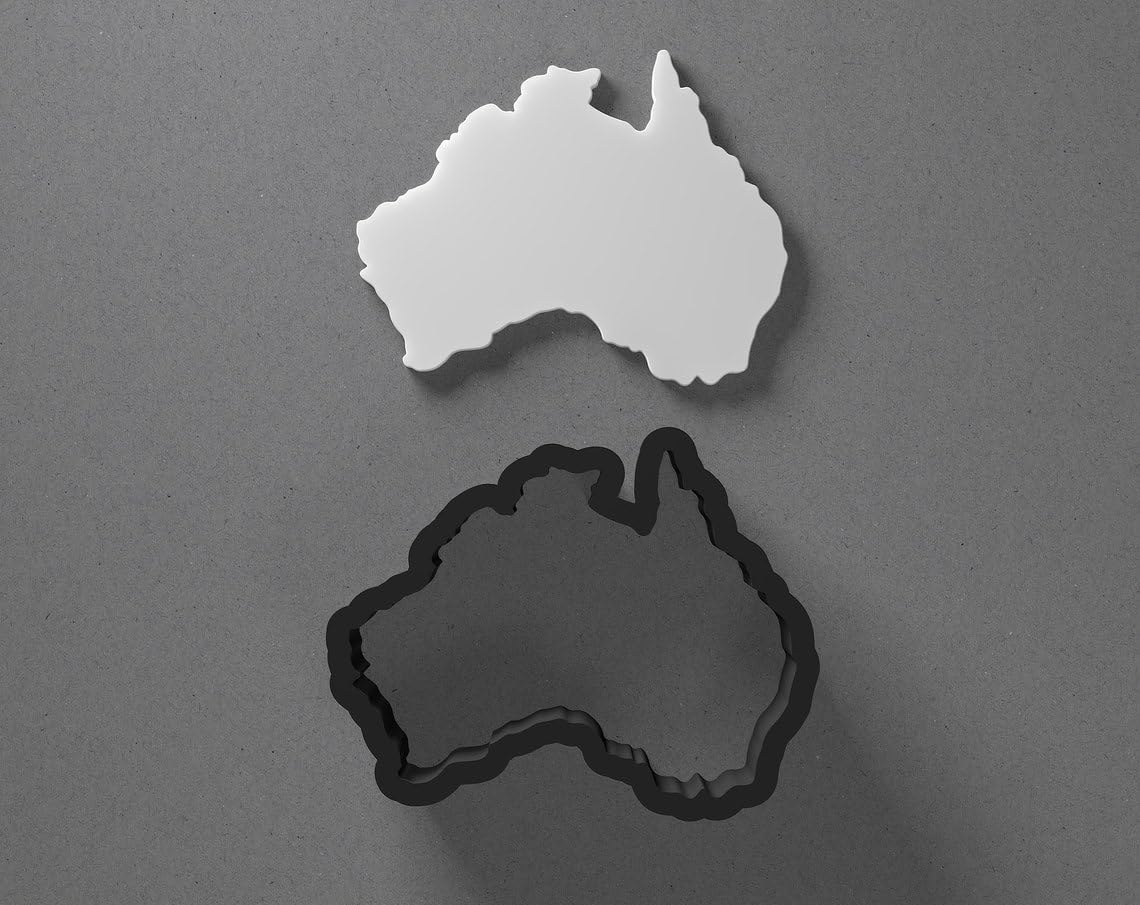 Australia Map Outline Cookie Polymer Clay Cutter with Sharp Tapered Edge for Jewelry Making, Mini Stud Earrings, Pendant Sets, Earring Crafting Tool, Cookie Cutter for Clay and Dough