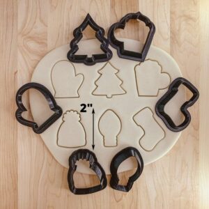 Christmas Winter Cookie, Fondant or Clay Cutter Set Mini (6) for Creating Holiday-Themed Cookies, Crafts, and DIY Projects, Perfect for Baking and Decorations, Made of Durable Cookie