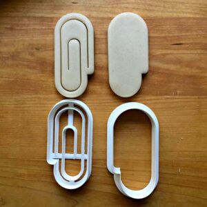 Set of 2 Cookie Paper Clip Cookie Cutters Multi Size Made in India for Office School Theme Treats Baking Crafting Durable Reusable Cookie for Cookies Fondant Sandwiches and Party