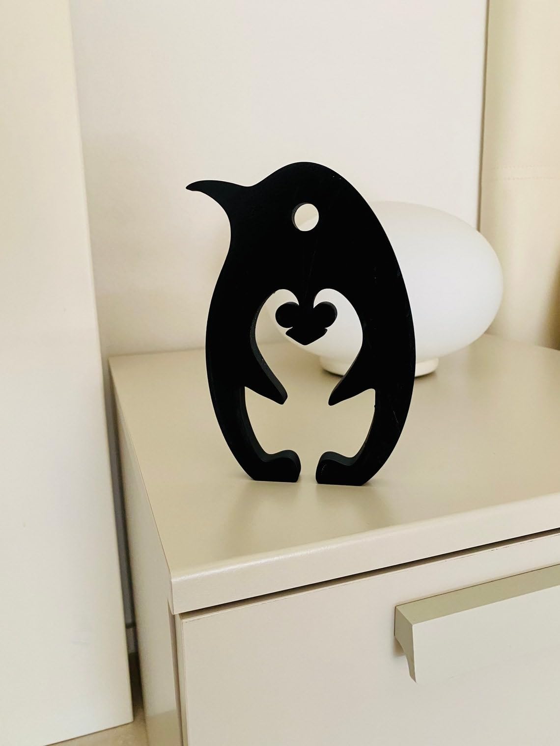 Positive Penguin Mom Tabletop Figure - Ideal Gift for Home and Office Decor, Minimalist Art Sculpture, Housewarming Delight - Image 3