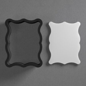 Simple Ornate Plaque Shape Cookie Polymer Clay Cutter with Sharp Tapered Edge for Jewelry Making, Mini Stud Earrings, Pendant Sets, Earring Craft Tool, Cookie Cutter for Clay and Dough