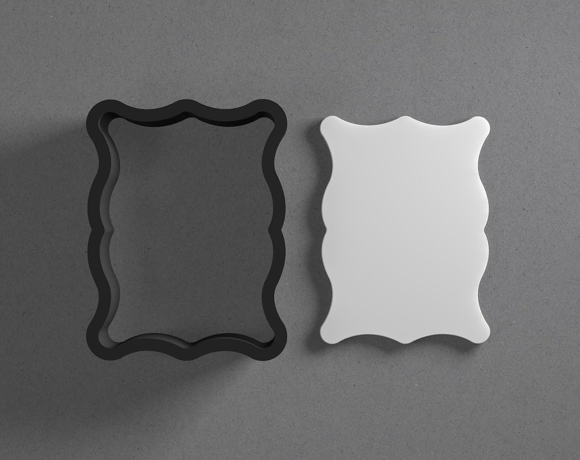 Simple Ornate Plaque Shape Cookie Polymer Clay Cutter with Sharp Tapered Edge for Jewelry Making, Mini Stud Earrings, Pendant Sets, Earring Craft Tool, Cookie Cutter for Clay and Dough