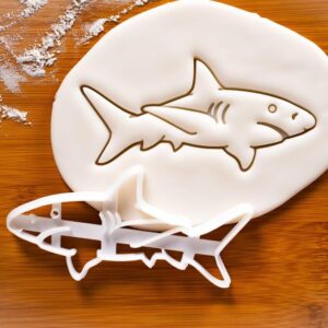 Cookie great white shark cookie cutter for biscuit fondant clay baking shaped like ocean predator ideal beach birthday parties shark week events surfboard themed treat fierce sea (ONLY SHARK)