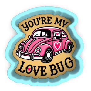 Black Youre My Love Bug Cookie Cutter Stamp Stencil Baking Tool for Fun Romantic Valentines Day Birthday Anniversary Party Kids Insect Theme Cookies Fondant Pastry Biscuits Desserts