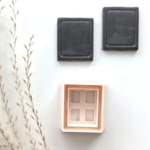 Rectangle Frame Earring Cutter for Polymer Clay Jewelry Making Open Frame Clay Earring Cutter Set Trendy Rectangle Shape Cookie Clay Jewelry Cutters for Handmade Earrings