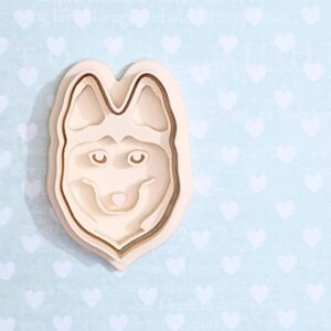 Husky Dog Cookie Cutter Set for Animal Theme Baking Siberian Husky Shape Biscuit Pastry Fondant Sugar Paste Cutters for Kids Pet Lovers Birthday Party Homemade Cookies and Cake