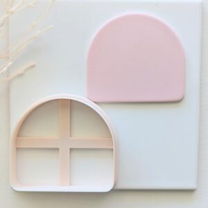 Wide Arch Plaque Cookie Cutter for Baking and Polymer Clay Crafts Large Rounded Arch Shape Clay Cutter for Sugar Cookies Fondant DIY Earrings Name Tags Labels and Creative Projects