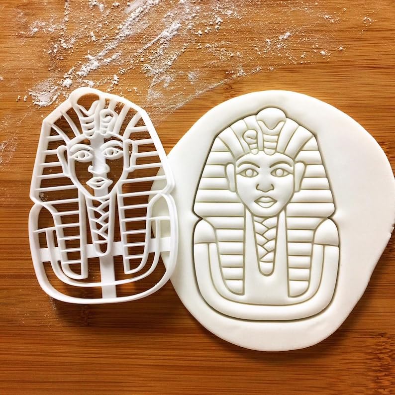 Tutankhamun Cookie Cutter Cookie India Egyptian Pharaoh King TUT Ancient Egypt Dynasty Tomb Mummy Monument Biscuit Cutter for History Themed Baking and Educational Treats