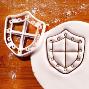 Knight Shield Cookie Cutter Cookie Medieval Themed Biscuit Cutter for Baking Knight Sword Cute Knight Face Cutters Available Set of Three Royal Armor Party Cookies India (ONLY Knight Sheild)