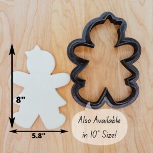 Gingerbread Girl Jumbo Cookie Cutter Cookie for Fondant, Clay, Dough, Pottery, Ceramics, Polymer, 8