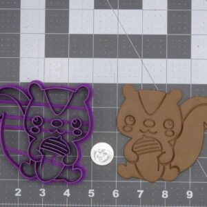 Black Squirrel with Nut Body 266 L925 Cookie Cutter Cookie Animal Shape Baking Mold for Fall Cookies Autumn Theme CraftsParty Supplies Kids Activity Classroom Project