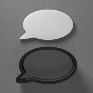 Speech Bubble Shape Polymer Clay Cutter With Sharp Tapered Edge Jewelry Earring Making Tool For Mini Studs Pendant Set Clay Mold Cookie Cutter For Comic Cartoon Craft Projects