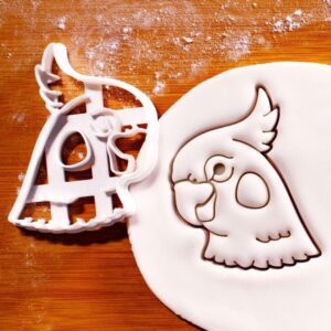 Cockatiel Head Cookie Cutter for Bird Lovers Wildlife Conservation Events Garden Party Treats Avian Biscuit Cutter Perfect for Creating Detailed Bird Head Shaped Cookies (ONLY COCKATIEL HEAD)