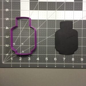 Black Propane Bottle 100 Cookie Cutter Cookie Gas Tank Shape for BBQ Theme Cookies Outdoor Cooking Party Decorations Plumber Gifts Baking Crafts Clay Fondant Use Made in India