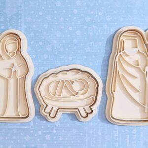 Bethlehem Cookie Cutter Set for Making Shortbread Cookies Pastry Fondant Sugar Paste Icing for Homemade Christmas Nativity Scene Cake Decoration Holiday Baking Religious Theme Set