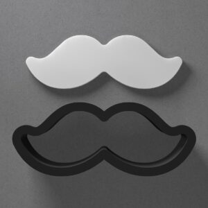 Hipster Moustache Shape Cookie Polymer Clay Cutter with Sharp Tapered Edge for Jewelry Making, Mini Stud Earrings, Pendant Sets, Earring Craft Tool, Cookie Cutter for Clay and Dough