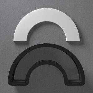 Skinny Slim Rainbow Arch Shape Polymer Clay Cutter with Sharp Tapered Edge for Clean Cutting, Jewelry and Earring Tool for Mini Studs and Pendant Sets, Cookie Cutter for Crafting