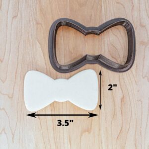 Bow or Bowtie Cookie Cutter Cookie for Fondant Clay Dough, Minnie Style or Black Tie Event Design for Baking, Party Decor and Craft Tool for Events Made in India