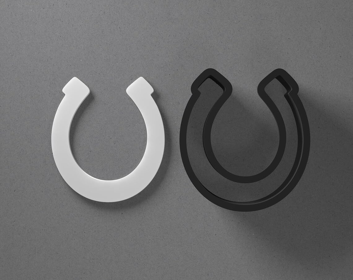 Horseshoe Shape Cookie Polymer Clay Cutter With Sharp Tapered Edge Earring Making Tool For DIY Jewelry Pendant Studs Luck Charm Cookie Cutter For Clay Art Craft Decoration Projects - Image 2