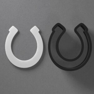 Horseshoe Shape Cookie Polymer Clay Cutter With Sharp Tapered Edge Earring Making Tool For DIY Jewelry Pendant Studs Luck Charm Cookie Cutter For Clay Art Craft Decoration Projects