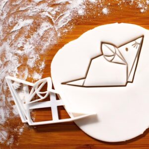 Origami Mouse Cookie Cutter Rodent Shaped Biscuit Cutter for Baking Mice Hamsters Rats Themed Treats Unique Design Perfect for Creative Baking Parties and Animal Lover Gifts