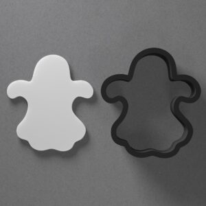 Halloween Ghost Shape Cookie Polymer Clay Cutter With Sharp Tapered Edge Earring Making Tool For DIY Jewelry Pendant Studs Spooky Costume Cookie Cutter For Clay Art Craft Projects