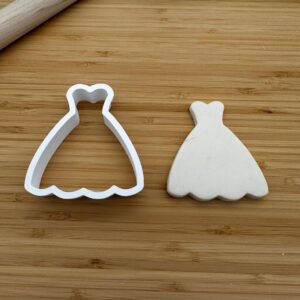 Princess Dress Gown Shape Polymer Clay Cutter Cookie Fondant Biscuit Cutter Sharp Tapered Edge Tool for Earrings Jewelry Making Fairytale Cupcake Decoration Baking Craft Projects