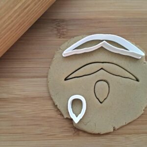 Goatee Mustache V7 Cookie Cutter, Suitable Size, Perfect for Themed Parties, Mens Events, and Fun Baking Projects, Choose Standard or Dishwasher Safe, Made in India, Ideal for Unique