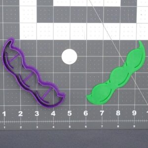 Black Cookie Edamame Cookie Cutter for Baking Fondant Biscuits Sandwiches Pancakes Kitchen Vegetable Theme Pastry Molding Tool for Party Decorations Kids Lunch Snacks and Cooking Fun