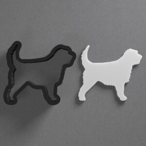 Otterhound Dog Breed Face Polymer Clay Cutter Earring Jewelry Tool for Mini Studs Dangle Pendants and Cookie Dough Shaping with Sharp Tapered Edge for Pet Lovers DIY Craft and Baking