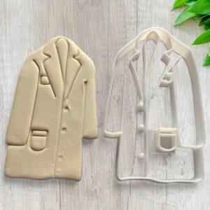 Lab Coat Cookie Cutter for Sand Biscuits Pastry Fondant Sugar Paste Dough Cake Decoration Science Theme Baking Tool for Homemade Cookies Medical Party Nurse Doctor Treats