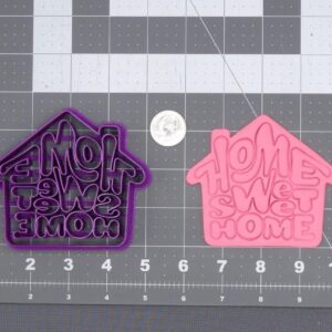 Home Sweet Home 266-I936 Cookie Cutter Black Cookie House Shaped Baking Mold for New Home Celebrations Housewarming Gifts Cookie Decorating Crafts Scrapbooking and Daily Kitchen Use