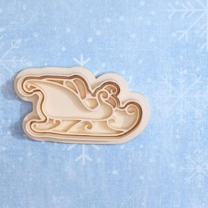 Sledge cookie cutter set for baking holiday cookies fondant treats and cake decoration perfect for Christmas winter parties snow-themed desserts kitchen crafts and festive baking