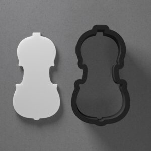 Violin Viola Polymer Clay Cutter Sharp Tapered Edge Clay Earring Cutter Jewelry Making Tool for Mini Studs Music Pendant Set Cookie Cutter for Musical Instrument Clay Crafts and Gifts