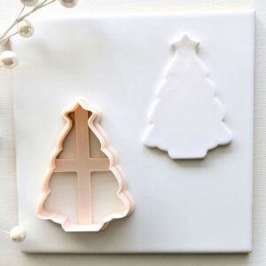 Christmas Tree Cookie Cutter for Holiday Baking and Decorating Fondant Biscuit Dough Christmas Tree Clay Cutter for Polymer Clay Crafts Cake Toppers DIY Projects and Festive Gift