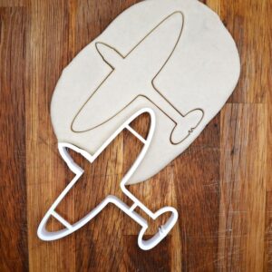 Black Spitfire Cookie Cutter India cookie WW2 War Plane RAF Royal Air Force Aviation Fondant Baking Tool Christmas Cookies Pilot Gift Cake Decorating Clay Jewelry Cutter