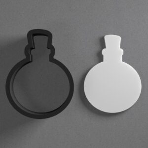 Perfume or Potion Bottle Shape Polymer Clay Cutter with Sharp Tapered Edge for Clean Cutting, Jewelry and Earring Tool for Mini Studs and Pendant Sets, Cookie Cutter for Vintage