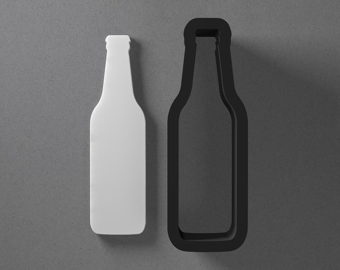 Beer Bottle Shape Cookie Polymer Clay Cutter With Sharp Tapered Edge Earring Making Tool For DIY Jewelry Pendant Studs Party Theme Cookie Cutter For Clay Art Craft Decoration Projects