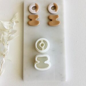 Organic Combo R Shape Clay Earring Cutter Set for Polymer Clay Jewelry Making Trendy Artisan Clay Cutter Tool for Unique Handmade Earrings and Funky DIY Clay Jewelry Craft Projects