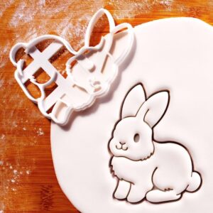 Cute Bunny Cookie Cutter for Easter Biscuit Baking Springtime Animal Shaped Cookies Ideal for Kids Birthday Parties Animal Lovers Holiday Treats and Festive Celebration Baking