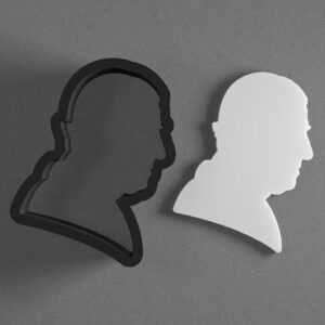 King Charles III Silhouette Cookie Polymer Clay Cutter with Sharp Tapered Edge for Jewelry Making Earring Tools Mini Studs Pendant Set Craft Supplies Cookie Cutter Royal Theme Clay