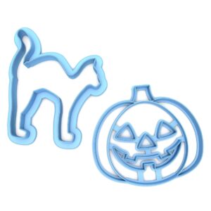 Crafts Cut-Through of Treats Design & 2 in India Cutters Cat Cookie for DIY Suitable Made Halloween Spooky & Spooky Tools Cookie Set Jack-O-Lantern Fun Size Baking
